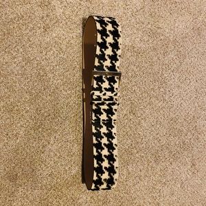 HOBBS LONDON - BLACK / CREAM - FAUX FUR belt